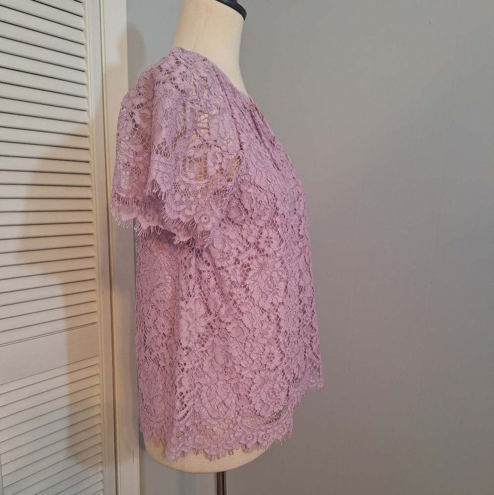J. Crew lilac lace blouse top sz XS NWT *R - Picture 4 of 9